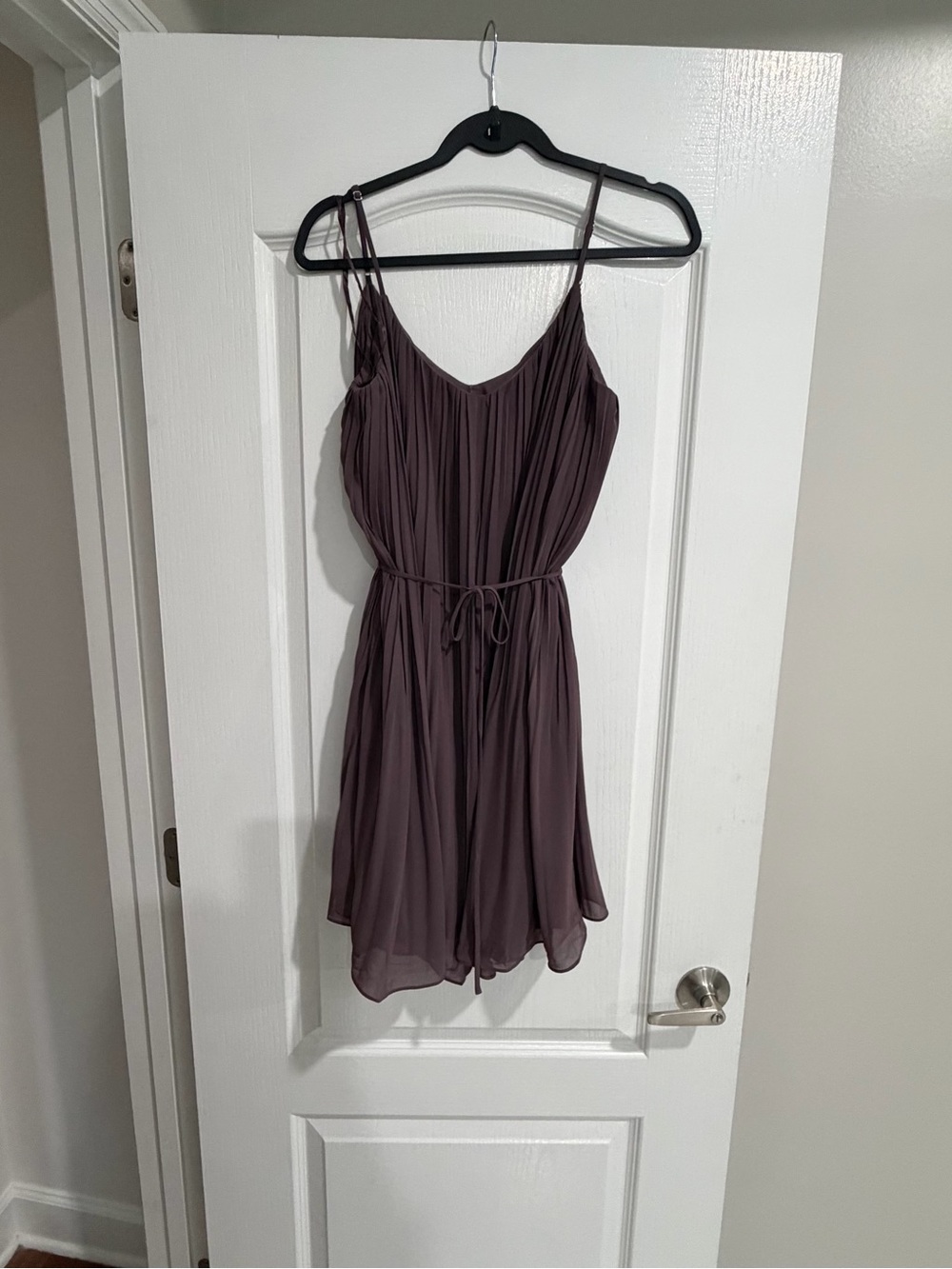 Naked Zebra Mauve Spaghetti Strap Mini Dress